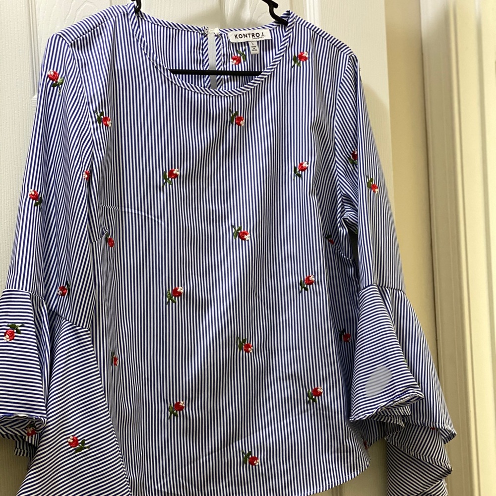 Kontrol Contemporary Pin Stripe Blouse